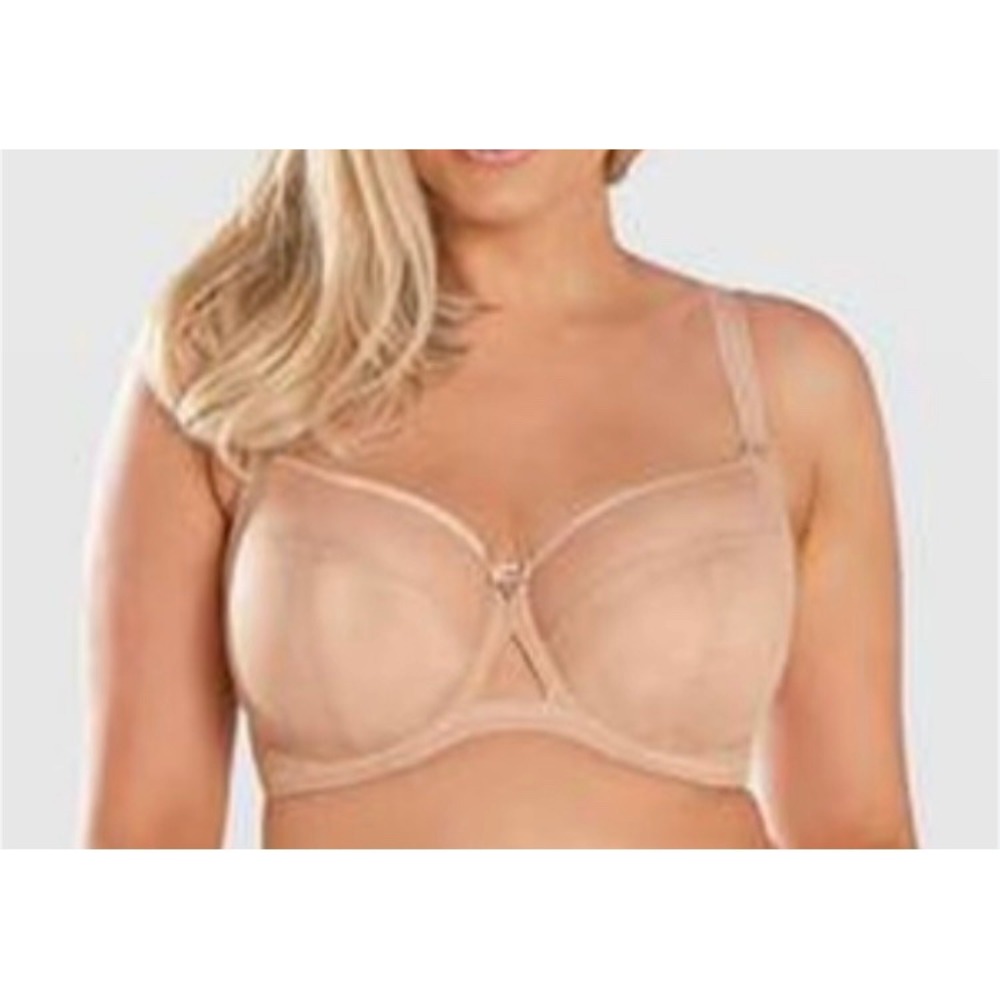 Full-Coverage Nude Underwire Bra with Supportive Cups